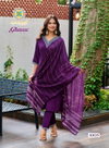 Glamour Vol 1 By Passion Tree Roman Silk Straight Kurti With Pant And Dupatta Wholesalers In Delhi